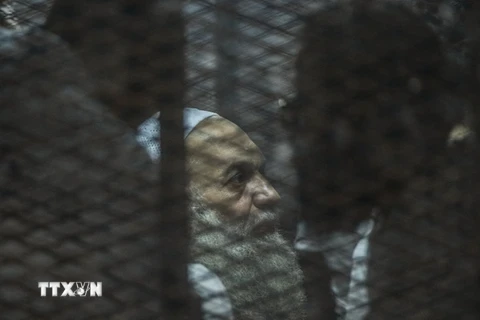 Một thành viên thuộc MB tại phiên tòa ở thủ đô Cairo ngày 3/8. (Nguồn: AFP/TTXVN)