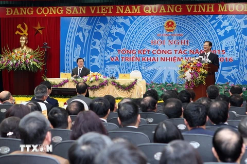 Thủ tướng Nguyễn Tấn Dũng phát biểu chỉ đạo. (Ảnh: Trần Việt/TTXVN)