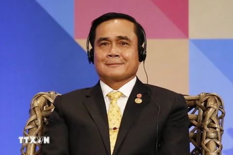 Thủ tướng Thái Lan Prayut chan-o-cha phát biểu tại một sự kiện ở thủ đô Bangkok ngày 8/12/2015. (Nguồn: AFP/TTXVN)