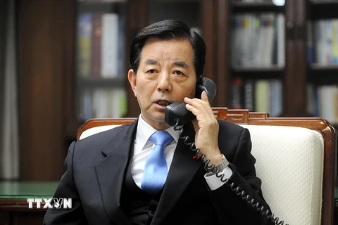 Bộ trưởng Quốc phòng Mỹ Ashton Carter và người đồng cấp Hàn Quốc Han Min-koo (ảnh) có cuộc trao đổi về việc Triều Tiên tuyên bố tiến hành vụ thử bom H. (Nguồn: Yonhap/TTXVN)