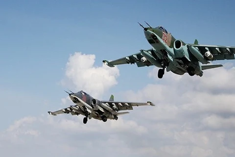 Máy bay Sukhoi của Nga tham gia không kích ở Syria. (Nguồn: Sputnik)