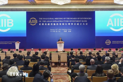 Toàn cảnh Lễ khai trương ngân hàng AIIB ở Bắc Kinh ngày 16/1. (Nguồn: THX/TTXVN)