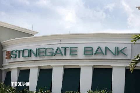 Chi nhánh Ngân hàng Stonegate ở Miami, Florida, nơi một tài khoản ngân hàng vừa được mở cho Chính phủ Cuba. (Nguồn: AFP/TTXVN)