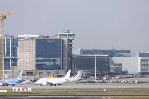 Toàn cảnh sân bay Zaventem sau vụ đánh bom kép ngày 22/3. (Nguồn: AFP/TTXVN)