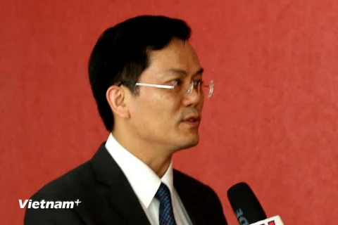 Thứ trưởng Ngoại giao Hà Kim Ngọc trả lời phỏng vấn TTXVN (Ảnh: Quang Vinh/Vietnam+)