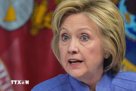 Bà Hillary Clinton phát biểu tại Hampton, Virginia ngày 15/6. (Nguồn: AFP/TTXVN)