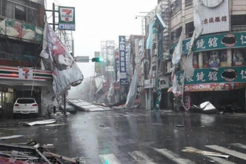 Siêu bão Nepartak tàn phá tại Đài Loan. (Nguồn: shanghaiist.com)