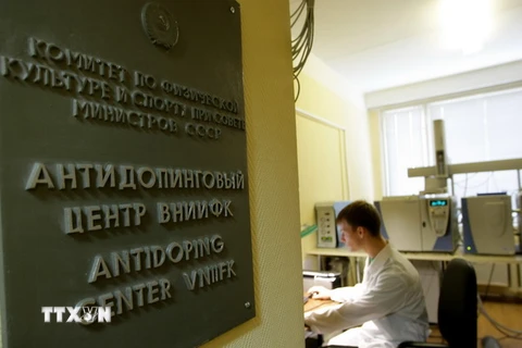 Tại Phòng thí nghiệm về doping ở thủ đô Moskva ngày 23/9/2009. (Nguồn: AFP/TTXVN)