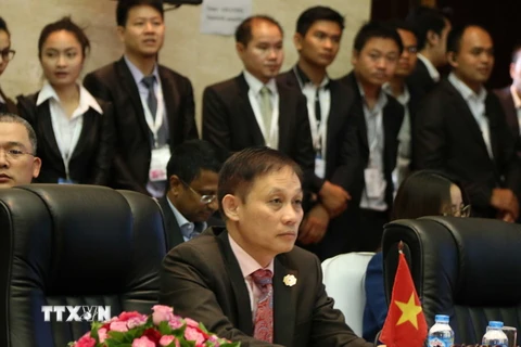 Thứ trưởng Bộ Ngoại giao Lê Hoài Trung dự Hội nghị Quan chức cấp cao ASEAN+3. (Ảnh: Phạm Kiên/TTXVN)