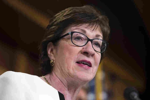 Thượng nghị sỹ của đảng Cộng hòa tại bang Maine, bà Susan Collins. (Nguồn: AP)