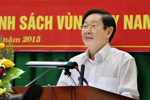 Bộ trưởng Nội vụ Lê Vĩnh Tân. (Ảnh: Chu Thanh Vân/Vietnam+)