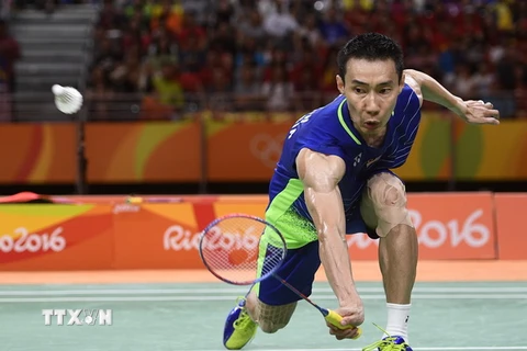 Tay vợt Lee Chong Wei của Malaysia giành Huy chương Bạc Olympic 2016. (Nguồn: THX/TTXVN)