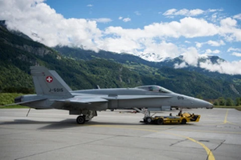 Chiến đấu cơ 1 người lái F/A-18C của Thụy Sĩ. (Nguồn: swissinfo.ch)