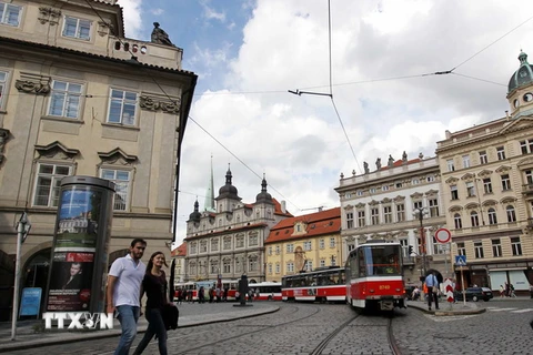 Đường phố Prague. (Ảnh: Quang Hải/TTXVN)