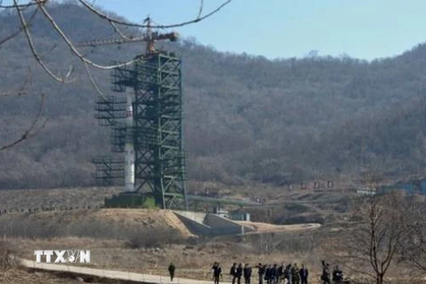 Các hình ảnh vệ tinh từ bãi thử chính Punggye-ri ở huyện Kilju, tỉnh Bắc Hamgyong của Triều Tiên. (Nguồn: AFP/TTXVN)