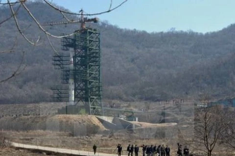 Hình ảnh bãi thử chính Punggye-ri ở huyện Kilju, tỉnh Bắc Hamgyong của Triều Tiên. (Nguồn: AFP/TTXVN)