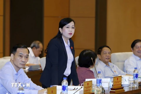 Trưởng Ban dân nguyện của Quốc hội Nguyễn Thanh Hải phát biểu ý kiến. (Ảnh: An Đăng/TTXVN)