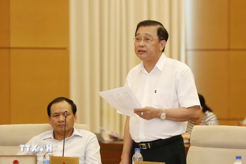 Phó Tổng thanh tra Chính phủ Nguyễn Đức Hạnh phát biểu ý kiến. (Ảnh: Phương Hoa /TTXVN)