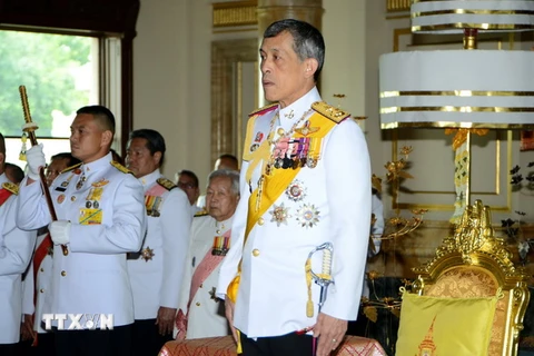 Hoàng tử Thái Lan Maha Vajiralongkorn phát biểu tại lễ khai mạc phiên họp của Quốc hội Thái Lan tháng 8/2014. (Nguồn: AFP/TTXVN)