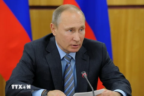 Tổng thống Nga Vladimir Putin tại một hội nghị ở Izhevsk, thủ phủ CH Udmurt, Liên bang Nga ngày 20/9. (Nguồn: EPA/TTXVN)