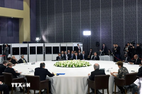 Toàn cảnh cuộc họp của nhóm BRICS tại Antalya, ngày 15/11. (Nguồn: THX/TTXVN)