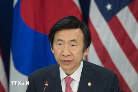 Ngoại trưởng Hàn Quốc Yun Byung-se tại một cuộc họp ở Washington, DC, ngày 19/10. (Nguồn: AFP/TTXVN)