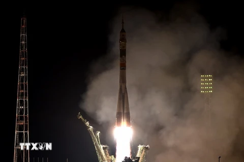 Tàu vũ trụ Soyuz TMA-20M rời bệ phóng. (Nguồn: AFP/TTXVN)