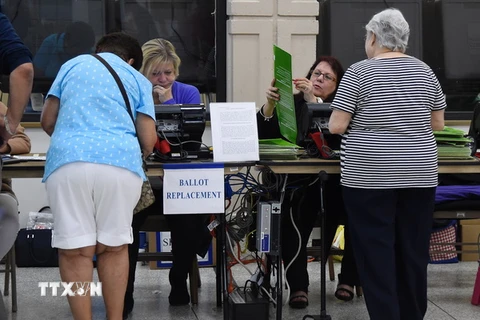 Cử tri bỏ phiếu sớm tại một điểm bầu cử ở Miami, Florida ngày 3/11. (Nguồn: AFP/TTXVN)