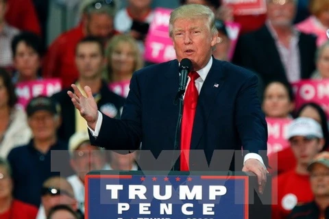 Ứng viên Donald Trump trong cuộc vận động tranh cử ở Springfield, bang Ohio, ngày 27/10. (Nguồn: AFP/TTXVN)
