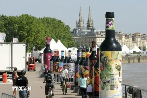 Hội chợ Rượu vang Bordeaux, Pháp. (Nguồn: AFP/TTXVN)