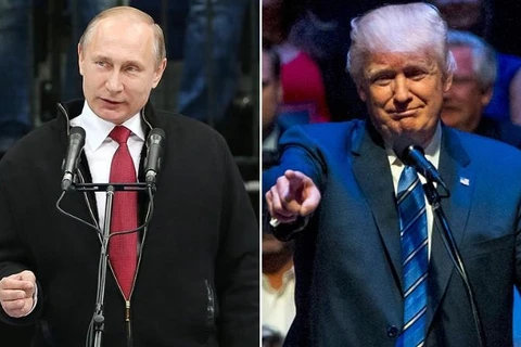 Tổng thống Nga Vladimir Putin và Tổng thống đắc cử Mỹ Donald Trump. (Nguồn: telegraph.co.uk)