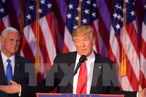 Ông Donald Trump phát biểu tại New York ngày 9/11 vừa qua. (Ảnh: AFP/TTXVN)