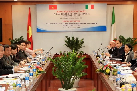 Khóa họp thứ nhất Ủy ban hỗn hợp về hợp tác kinh tế Việt Nam-Italy. (Ảnh minh họa: Trần Việt/TTXVN)