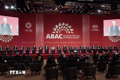 Các nhà lãnh đạo tham dự Hội nghị cấp cao APEC ở Lima, Peru. (Nguồn: AP/TTXVN)