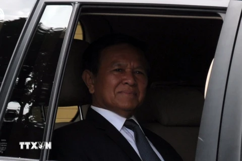 Ông Kem Sokha trước khi gặp Thủ tướng Samdech Hun Sen tại Phnom Penh ngày 14/9. (Nguồn: AFP/TTXVN)