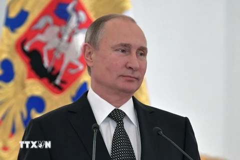 Tổng thống Nga Vladimir Putin tại một sự kiện ở Moskva ngày 9/12. (Nguồn: AP/TTXVN)