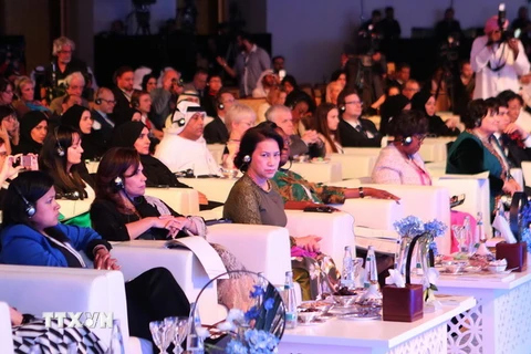 Chủ tịch Quốc hội Nguyễn Thị Kim Ngân dự Lễ bế mạc Hội nghị Thượng đỉnh các Nữ Chủ tịch Quốc hội thế giới lần thứ 11. (Ảnh: Trọng Đức/TTXVN)