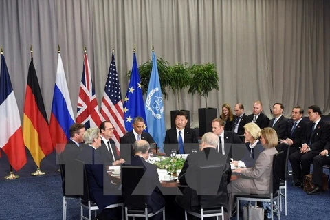 Tổng thống Mỹ họp với nhóm P5+1 về việc thực thi thỏa thuận hạt nhân Iran. (Nguồn: THX/TTXVN)
