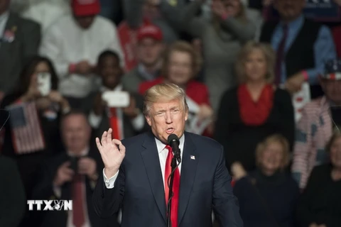 Tổng thống đắc cử Mỹ Donald Trump tại một sự kiện ở Hershey, bang Pennsylvania. (Nguồn: EPA/TTXVN)