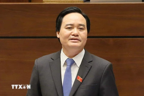 Bộ trưởng Bộ Giáo dục và Đào tạo Phùng Xuân Nhạ. (Ảnh: Doãn Tấn/TTXVN)