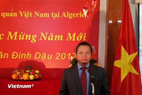Đại sứ Phạm Quốc Trụ tại buổi lễ. (Ảnh: Thanh Bình/Vietnam+)