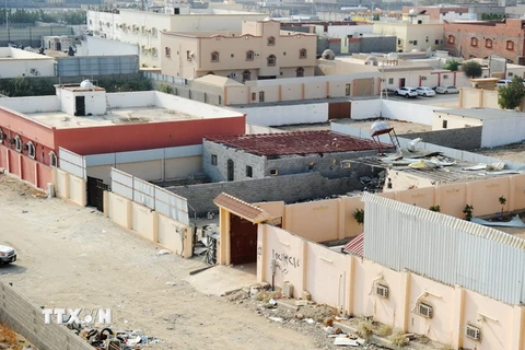 Ngôi nhà nơi ẩn náu của những kẻ khủng bố tại Jeddah ngày 21/1. (Nguồn: AFP/TTXVN)