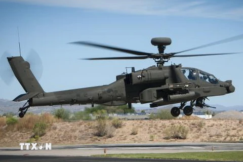 Máy bay lên thẳng phiên bản được nâng cấp mới nhất AH-64E Guardian. (Nguồn: Yonhap/TTXVN)