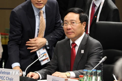  Bộ trưởng Ngoại giao Việt Nam Phạm Bình Minh tham dự hội nghị Bộ trưởng Ngoại giao nhóm G-20. (Ảnh: Phạm Văn Thắng/TTXVN)
