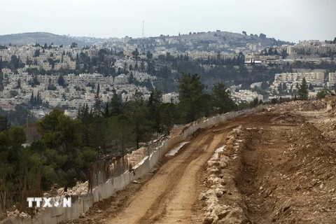 Khu định cư Ramat Shlomo thuộc phía ở Jerusalem ngày 23/12. (Nguồn: EPA/TTXVN)