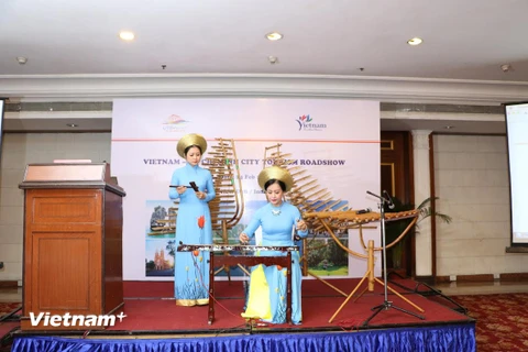 Tiết mục văn nghệ mang bản sắc Việt Nam tại Hội thảo. (Ảnh: Huy Bình/Vietnam+)
