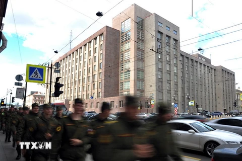 Trụ sở Cơ quan An ninh liên bang (FSB) của Nga ở Saint Petersburg. (Nguồn: AFP/TTXVN)