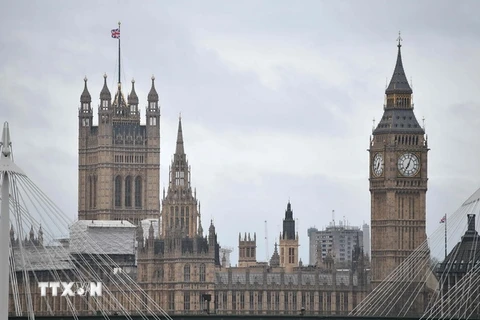 Tòa nhà Quốc hội Anh ở London ngày 29/3. (Nguồn: AFP/TTXVN)