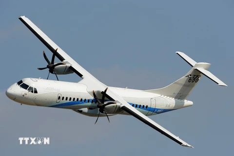 Máy bay ATR 72-600 tại sân bay Toulouse-Blagnac, Pháp. (Nguồn: AFP/TTXVN)