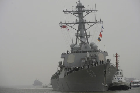 Tàu khu trục trang bị tên lửa dẫn đường USS Stethem. (Nguồn: Reuters)